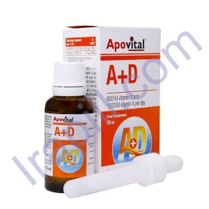 قطره خوراکی ویتامین آ+د آپوویتال 30 میلی لیتر