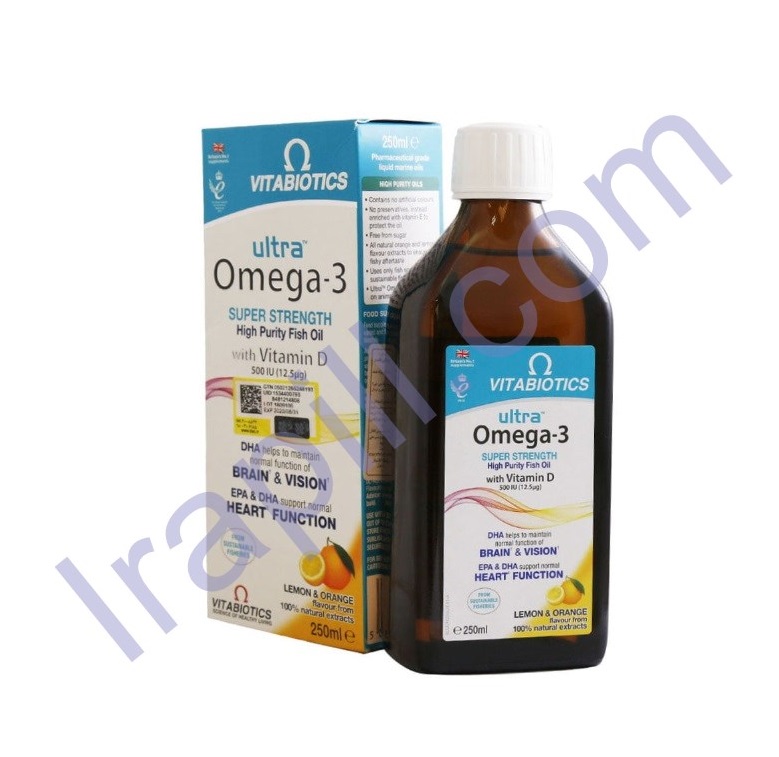 Vitabiotics Ultra Omega-۳ With Vitamin D ۲۵۰ ml