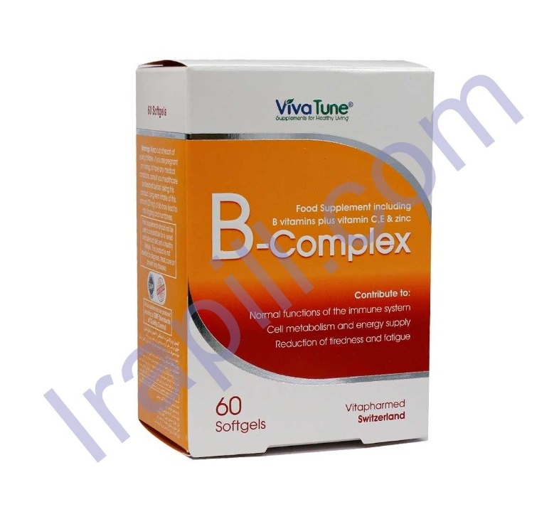 Viva Tune B Complex ۶۰ Softgels سافت ژل ب کمپلکس ویواتیون 60 عدد