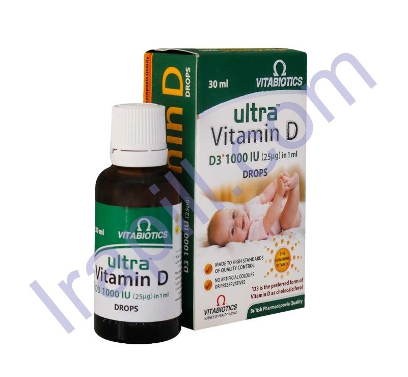 vitabiotics-ultra-vitamin-d3 قطره خوراکی اولترا ویتامین (D3)، 1000 واحد ویتابیوتیکس 30 میلی لیتر