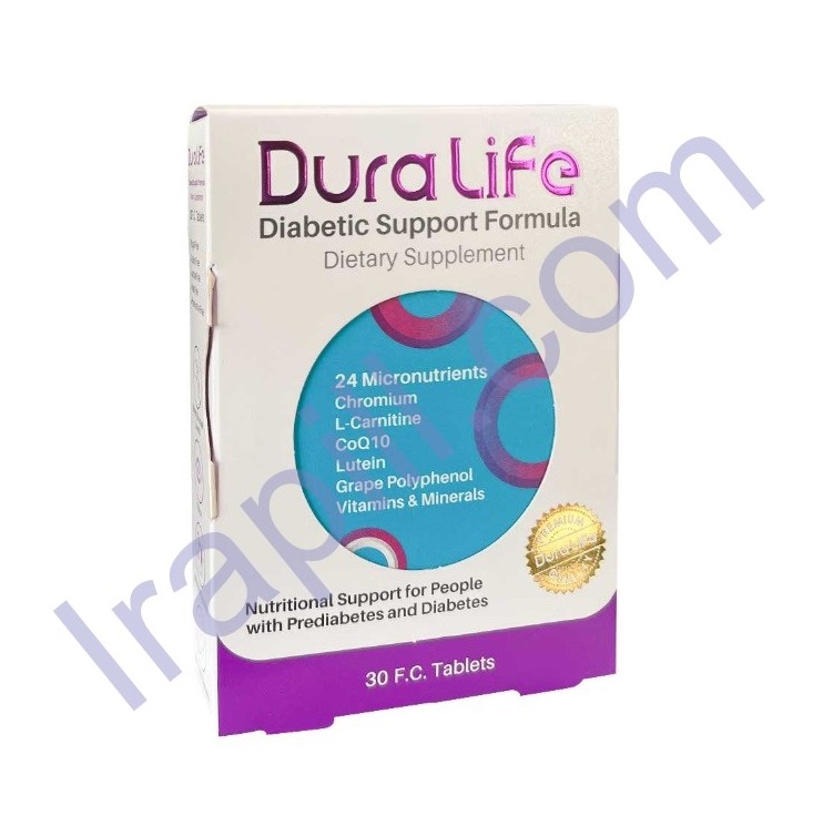 Faran Shimi Diabetic Duralife ۳۰ F C Tablets قرص روکشدار دورالایف دیابت فاران شیمی 30 عدد