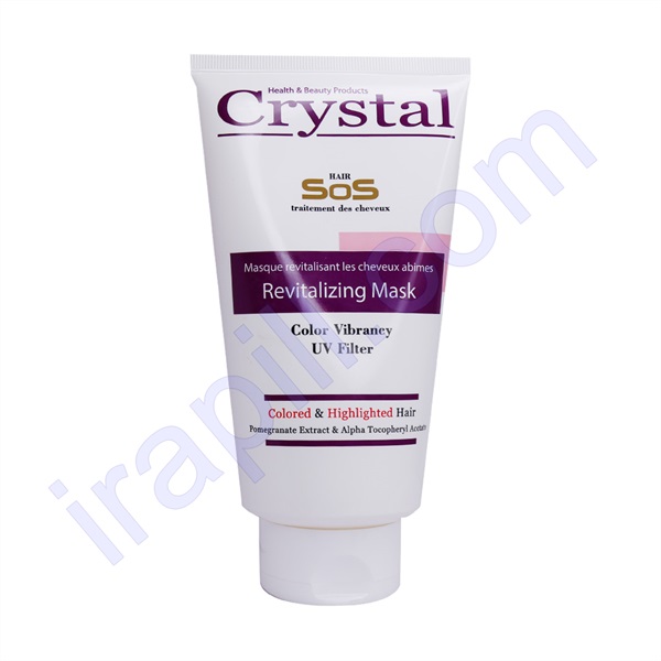 crystal-revitalizing-color-vibrancy-hair-mask ماسک مو تیوپی با آبکشی تثبیت کننده رنگ مو کریستال 300 میلی لیتر