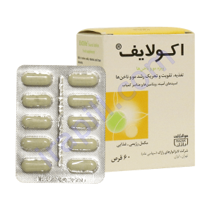 قرص اکولایف رازک تقویت کننده رشد مو و ناخن 60 عدد