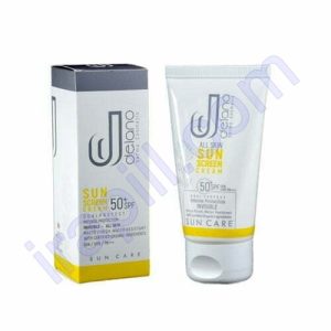 کرم ضد آفتاب بی رنگ انواع پوست +50 SPF دلانو 50 میلی لیتر