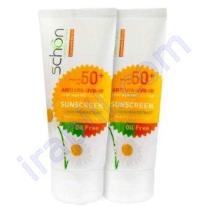 کرم ضد آفتاب رنگ بژ دابل شیلد فاقد چربی SPF50 شون 50 میلی لیتر