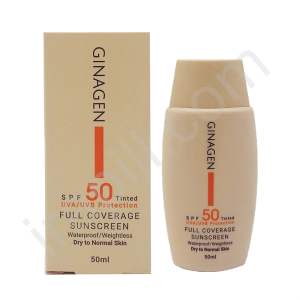 ضد آفتاب رنگی پوست نرمال و خشک ژیناژن با SPF 50 شماره 1 حجم 50 میلی لیتر