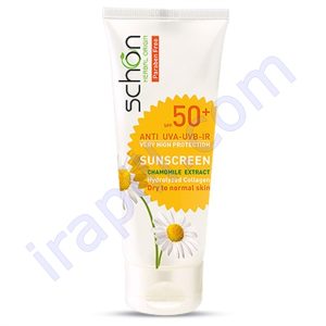 کرم ضد آفتاب بی رنگ پوست خشک شون SPF50 حجم 50 میلی لیتر