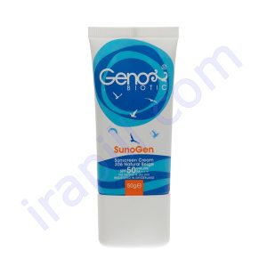 کرم ضد آفتاب ژنوبایوتیک  SPF50 مناسب پوست خشک و معمولی رنگ بژ روشن حجم 50 میلی لیتر