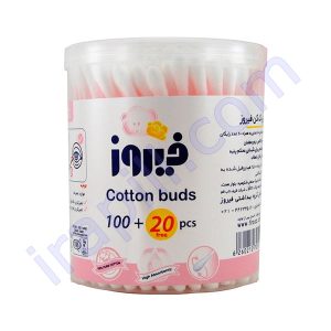 گوش پاک کن کودک فیروز بسته 100 عددی رنگ صورتی