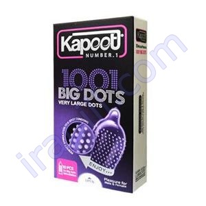 کاندوم  1001 خاردار درشت مدل Big Dot کاپوت بسته 10 عددی
