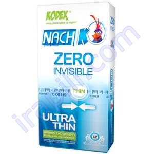 کاندوم نامرئی فوق العاده نازک مدل Zero Invisible ناچ کدکس 12عددی