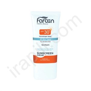 کرم ضد آفتاب مناسب پوست حساس فاربن SPF30 حجم 50 میلی لیتر