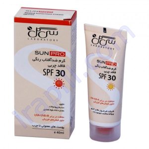 کرم ضد آفتاب رنگی SPF30  فاقد چربی پوستهای نرمال تا چرب سی گل  40 میلی لیتر