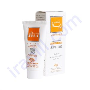 کرم ضد آفتاب بی رنگ فاقد چربی SPF30  دکتر ژیلا وزن 30 گرم