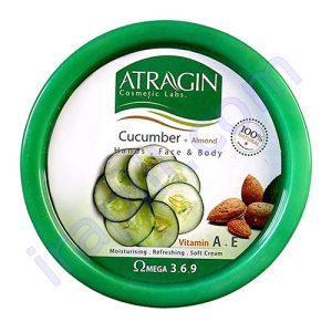 کرم مرطوب کننده کاسه ای عصاره خیار و بادام عطرآگین 180 میلی لیتر
