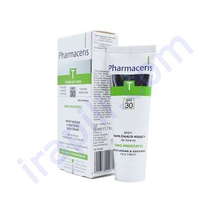 کرم مرطوب کننده و تسکین دهنده صورت با ضد آفتاب SPF30  فارماسریز T حجم 50 میلی لیتر