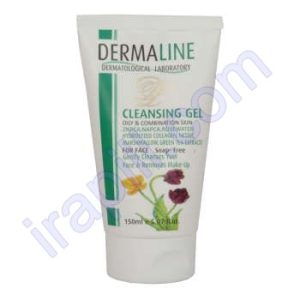 ژل شستشو صورت درمالاین مدل Rose water حجم 150 میلی لیتر