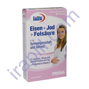 قرص آیرون و ید و اسید فولیک یوروویتال ۶۰ عدد